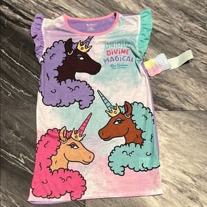 Unicorn Kids Pajama Nightgown - Multicolor by